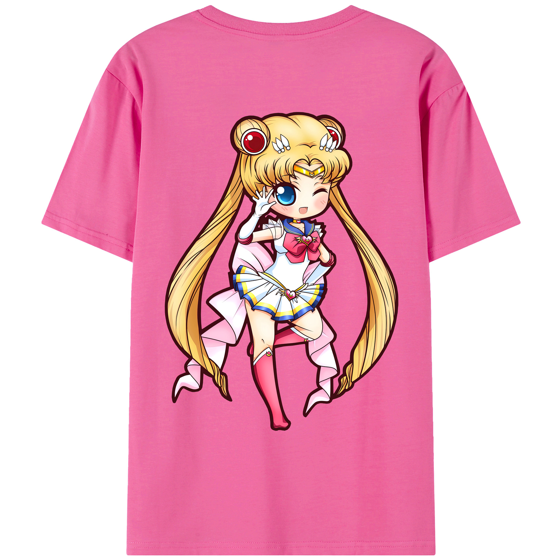 （画像用） 美少女戦士セーラームーン 月野 うさぎ つきの うさぎ Sailor Moon Tsukino Usagi レディース半袖Tシャツ(バックプリント)